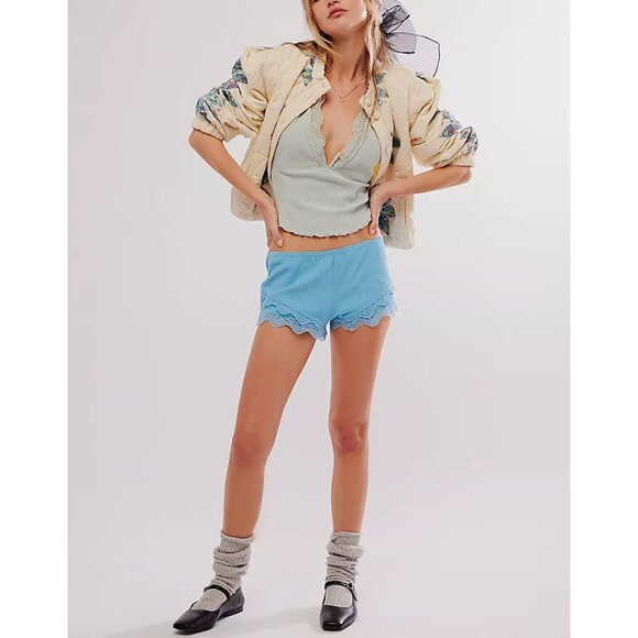 FREE PEOPLE Classic Twist Shorties / Air Blue - Picture 9 of 12
